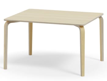 Bord Anna med Laminat 100 x120 cm, Hvitpigmentert ben