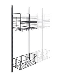 Wille gittergarderobe, 2-rom 60 cm vegg påbygging