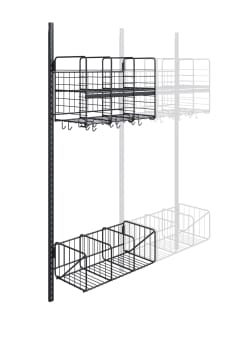 Wille gittergarderobe, 3-rom 60 cm vegg påbygging