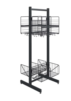 Wille gittergarderobe, dobbel 2x2-rom 60 cm frittstående