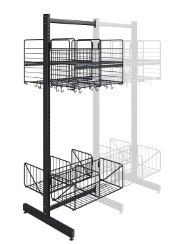 Wille gittergarderobe, dobbel 2x2-rom 60 cm påbygging