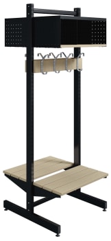 Wille garderobe, dobbel 2-rom 60 cm frittstående m/sittebenk