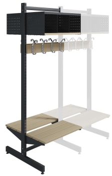 Wille dobbel 3-rom 60 cm frittstående m/sittebenk påbygning