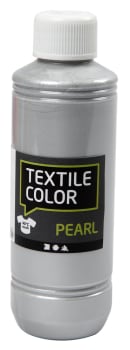 Tekstilmaling, 250 ml, sølv