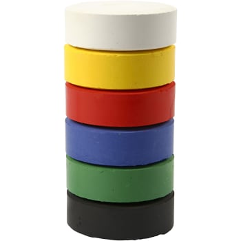 Vannfarge, D:57mm, H:19mm, 6 ass.
