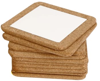 Kjeleunderlag m/korkramme, 19x19cm, 11mm, 10stk.