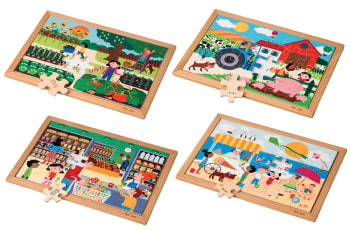 Educo puslespill, sett med 4 stk ass.