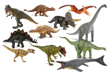 Dinosaurer, 11 stk. ass.