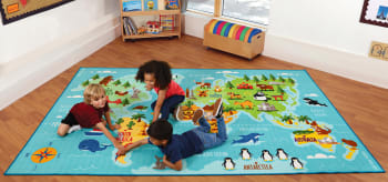 Teppe 3 x 2 m. Verdenskartet