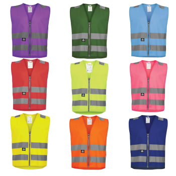 Refleksvest for barn - med glidelås, 25 stk.