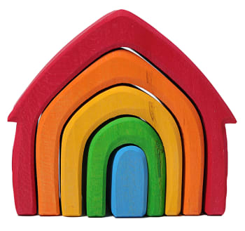 Grimms fargerikt hus i tre