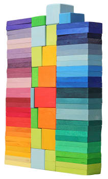 Grimms farget byggesett , 74 deler