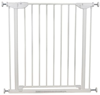 Pressmontert barnegrind i stål, hvit (75-81 cm)