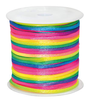 Snøre regbuefarget. 50 m x 2 mm
