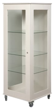 Utstillingsmonter, stort m/glasshyller