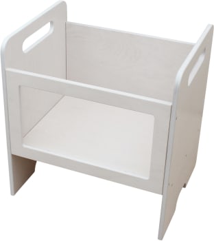 Bokkasse med pleksiglass