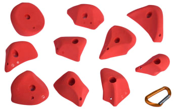 Klatregrep 10 stk medium vanskelighetsgrad/RØD