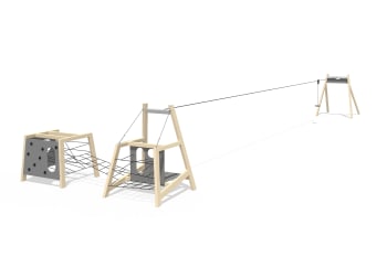 Klatreapparatet og taubanen Munin natur