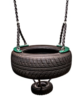 Bildekksete med lite dekk under