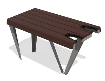 Høy benk med sykkelholder