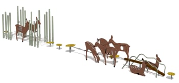 Aktivitetsløype Hjort, vedlikeholdsfri