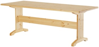 Langbord i lakkert furu. 80 x 140 cm