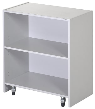 Åpen reol med 2 rom , på hjul