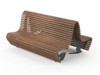 WAVE to sidet benk med rygg