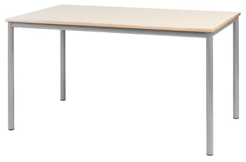 Bord med stålunderstell, 120  x 80 cm. Kryssfiner