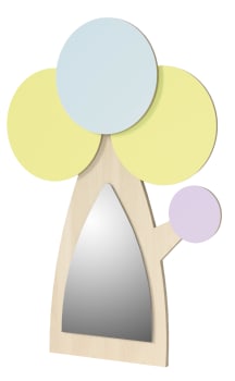 Taktilt veggpanel med speil, 2 m.