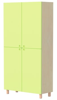 Tavoli Skap m/4 hyller og 4 dører, direktelaminat