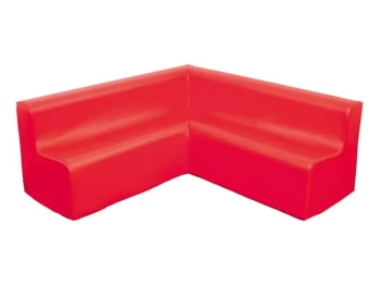 Hjørnesofa i skum Rød