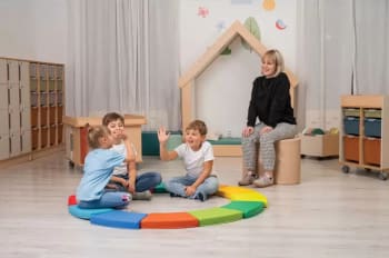 Sitteputer regnbue, 12 stk inkl.oppbevaring