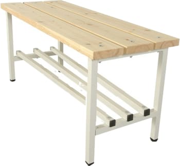 Skohylle under frittstående garderobebenk 2 m.