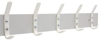 Knaggrekke i grå laminat, 100 cm med 7 kroker