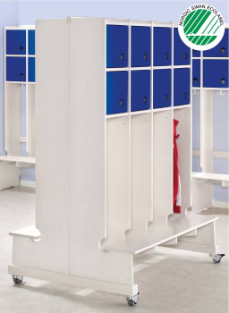 Mega 22 garderobe. 2-sidig med hjul