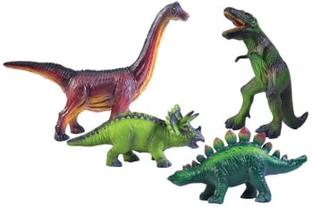 Store myke dinosaurer, 4 stk