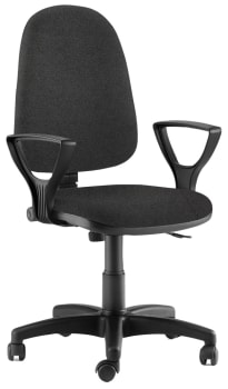 Tim kontorstol m/armlene, sort