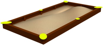Sandkasse 6 x 3 meter, vedlikeholdsfri