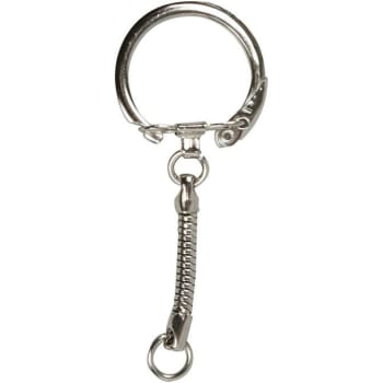 Nøkkelring m/kjede, D:2,3cm, L:6cm, 25stk.