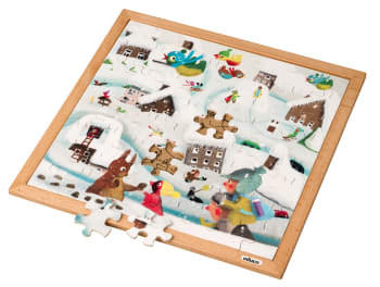 Educo puslespill snøvær, 64 brikker