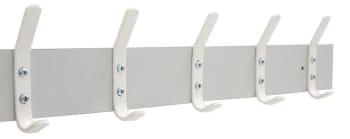 Knaggrekke i grå laminat, 100 cm med 7 kroker