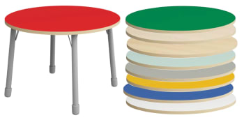 Nova Eko bord med stålben, Ø100 cm