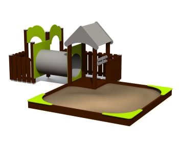 Baby lekesenter med sandkasse,vedlikeholdsfritt