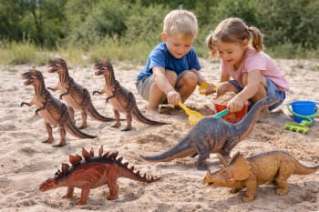 Store lekedyr, dinosaurer 6 stk