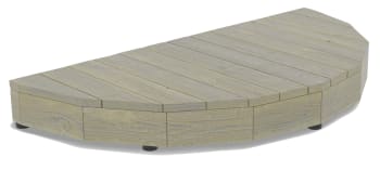 Scenemodul halvsirkel, høyde 12 cm