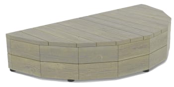 Scenemodul halvsirkel, høyde 23 cm