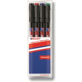 Overheadpenn EDDING 141F (4 ass farger)
