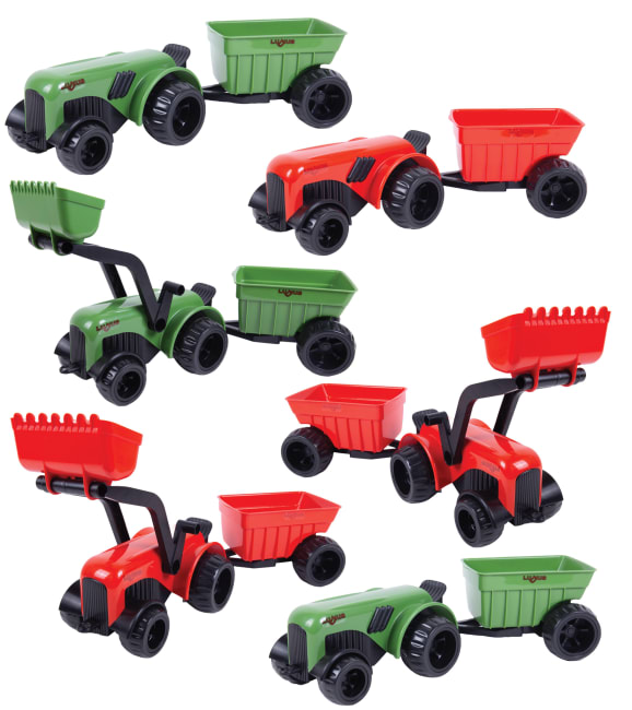 Ludius sett m/6 Ludius traktorer og 6 hengere