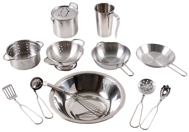 Beleduc Kjøkkensett i rustfritt stål, 12 deler